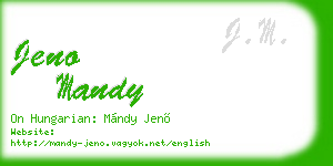 jeno mandy business card